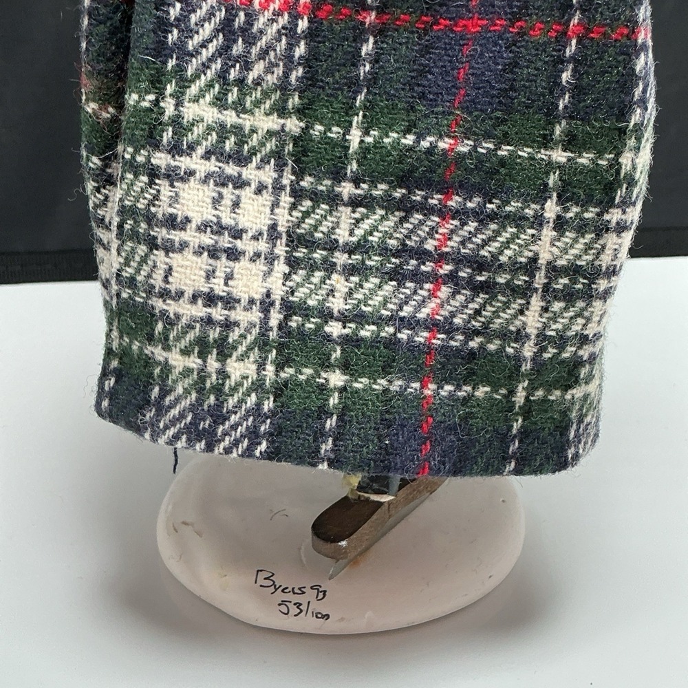 Byers Choice 1993 Limited Edition 53/100 Ice Skater Woman Plaid White Base RARE - Picture 6 of 11